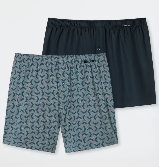 Schiesser, 2-pack, losse boxers, blauw