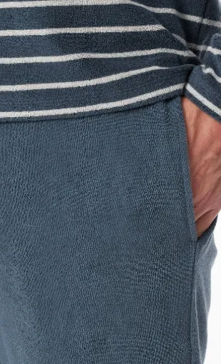 Schiesser, pyjama, blauw, badstof
