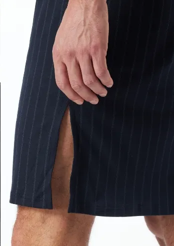Schiesser, slaapkleed, blauw geruit