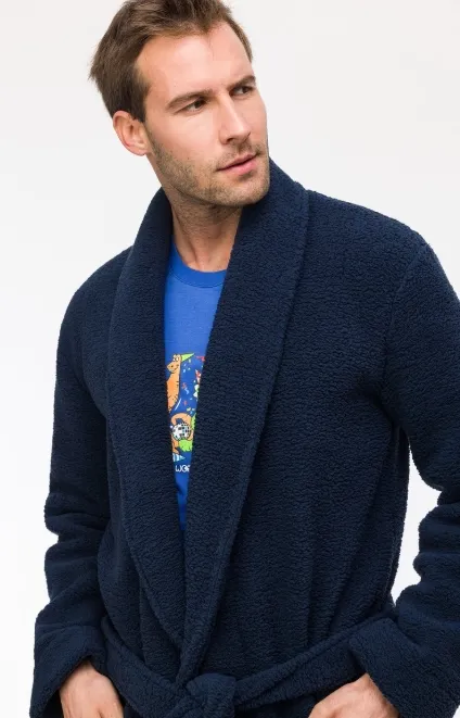 Woody, herenkamerjas, donkerblauw