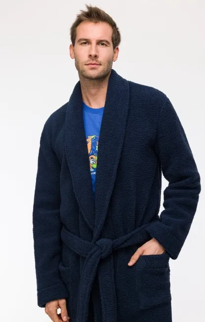 Woody, herenkamerjas, donkerblauw