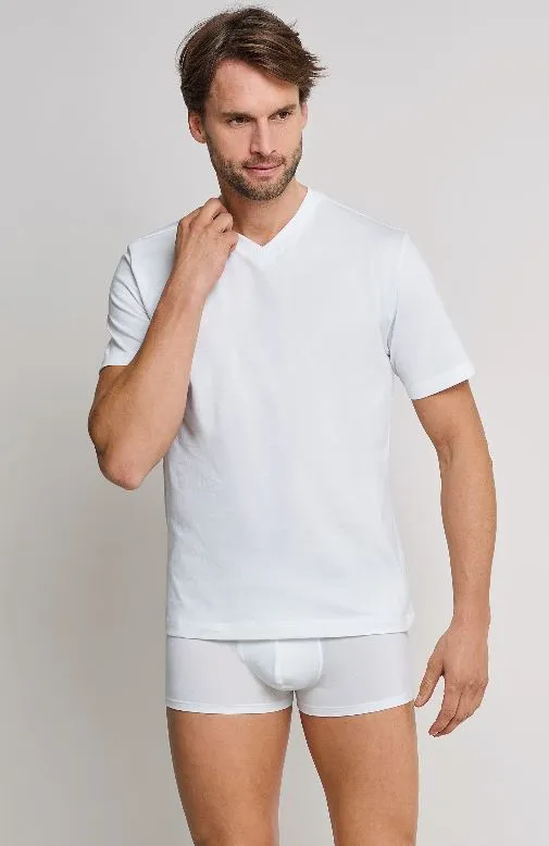 HerenT-shirt, V-hals, duopack