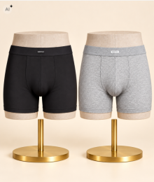 Impetus, boxer, 2-pack, zwart-grijs