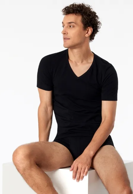 HerenT-shirt met V-hals duopack