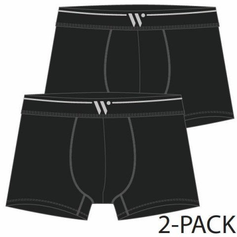 Herenboxershort kort duopack, zwart