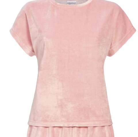 ringella damespyjama, roze, badstof