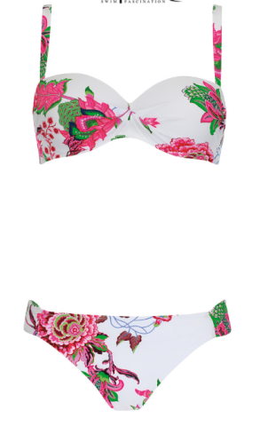 Opera, bikini, roos-wit