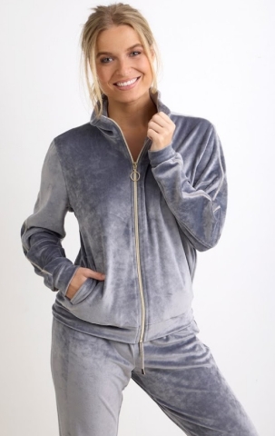 Vitamia, huispak velour, ijsblauw