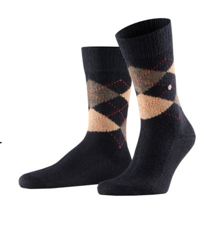 Burlington, sokken, geruit, zwart