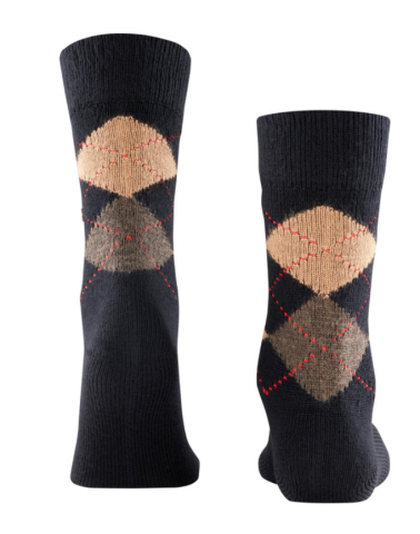 Burlington, sokken, geruit, zwart