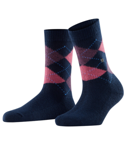 Burlington, sokken, geruit, blauw