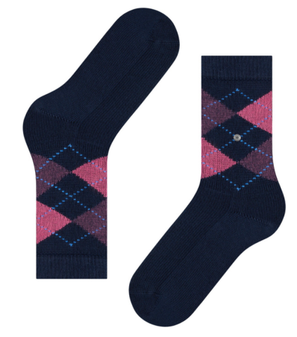 Burlington, sokken, geruit, blauw