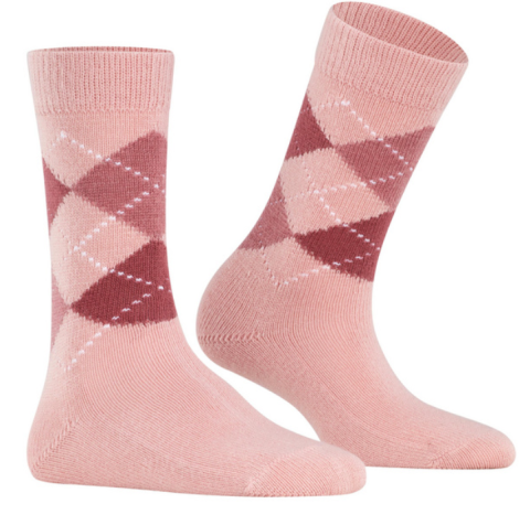 Burlington, sokken, geruit, roze