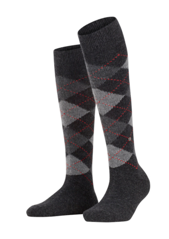 Burlington, sokken, geruit, grijs