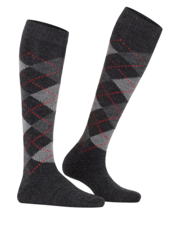 Burlington, sokken, geruit, grijs