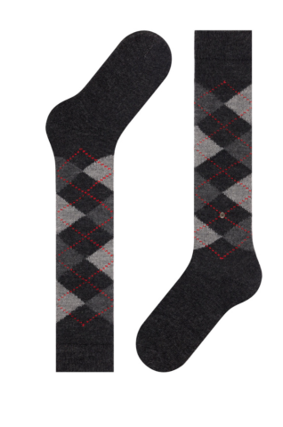 Burlington, sokken, geruit, grijs
