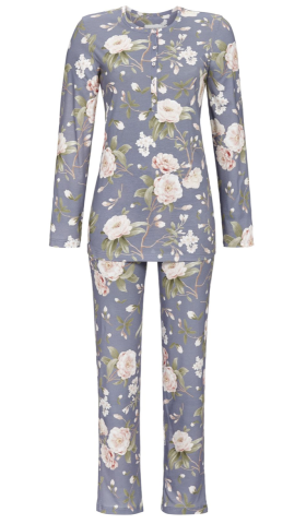 Ringella, pyjama, grijs gebloemd