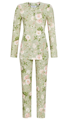 Ringella, pyjama, grijs gebloemd