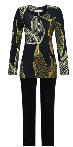 Ringella, pyjama, zwart-groene print