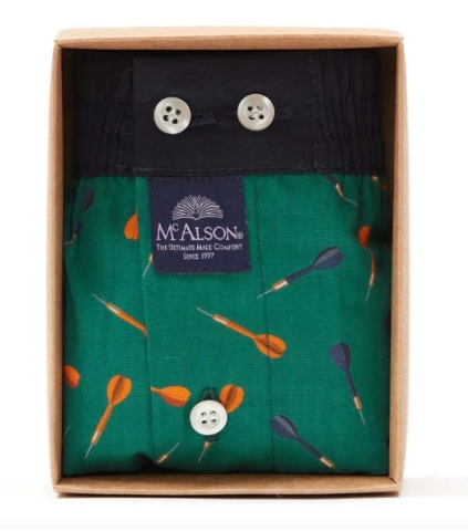 Mc Alson, boxer, darts, groen