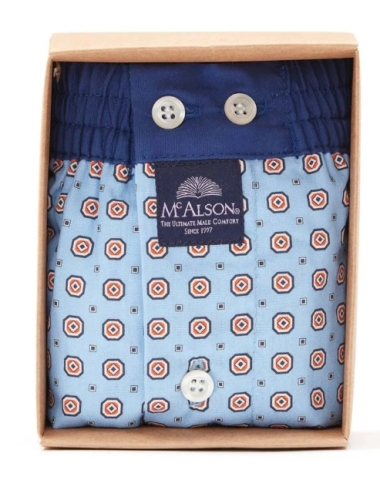 Mc Alson, boxer, blauw met print