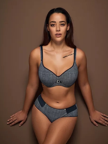 Dacapo, slip, grijs geruit