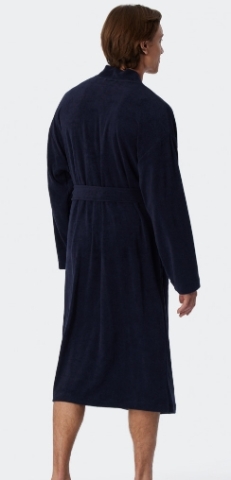 Schiesser, badjas, donkerblauw