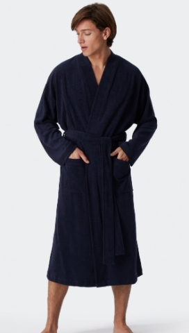 Schiesser, badjas, donkerblauw