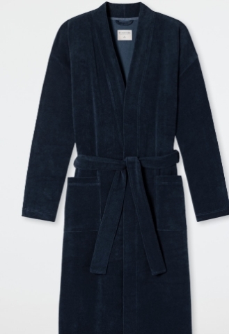 Schiesser, badjas, donkerblauw