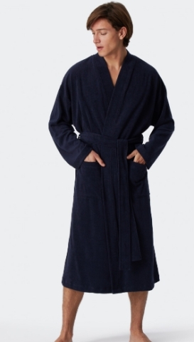 Title Schiesser, badjas, donkerblauw