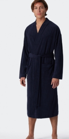 Schiesser, badjas, donkerblauw