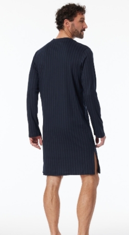 Schiesser, slaapkleed, blauw geruit