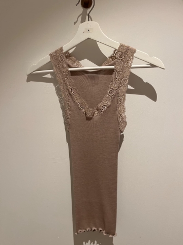 Oscalito, Hemdje, Wol/zijde, Taupe