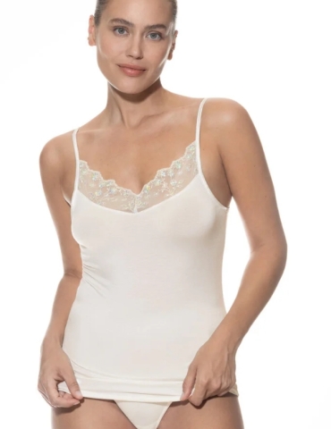 Mey, hemdje met kant, champagne