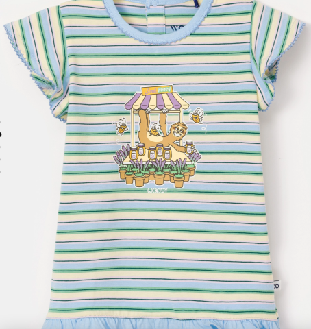 Woody, babypyjama, luiaard, gestreep