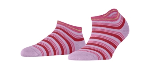 Falke, sneakersokken, roze gestreep