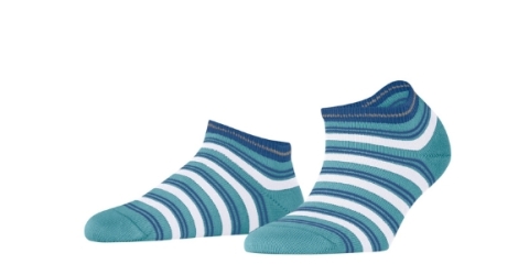 Falke, sneakersokken, blauw gestreep