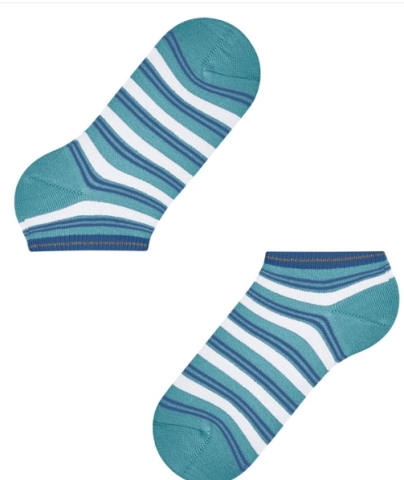 Falke, sneakersokken, blauw gestreep