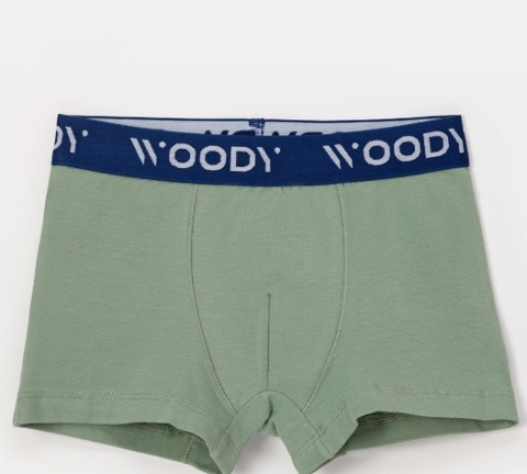 Woody, boxer, jongens, kaki-gestreept