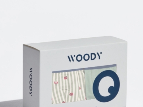 Woody, boxer, jongens, kaki-gestreept