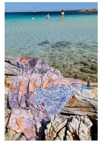 Soobluu, reishanddoek 100x160, Koara