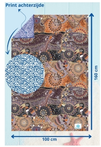 Soobluu, reishanddoek 100x160, Koara