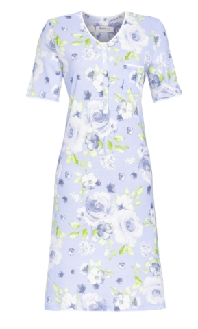 Ringella, slaapkleed,  blauw, bloemen