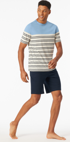 Schiesser, Herenpyjama, pacific blue