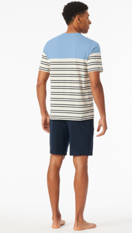 Schiesser, Herenpyjama, pacific blue