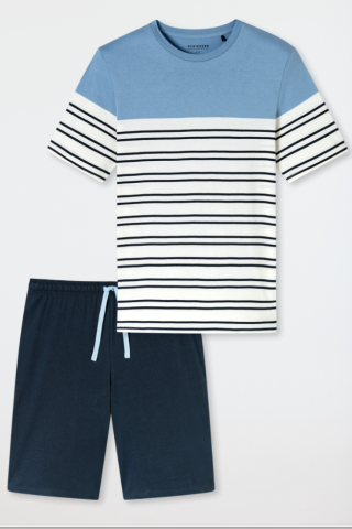 Schiesser, Herenpyjama, pacific blue
