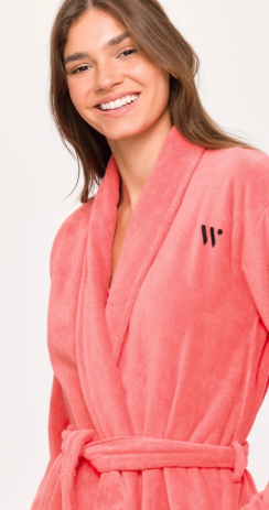 Woody, Badjas, koraalrood