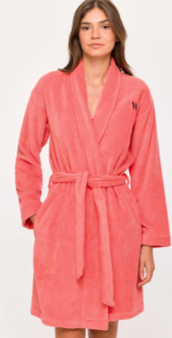 Woody, Badjas, koraalrood