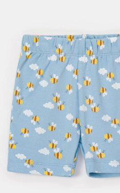 Woody, Pyjama, blauw bijenprint