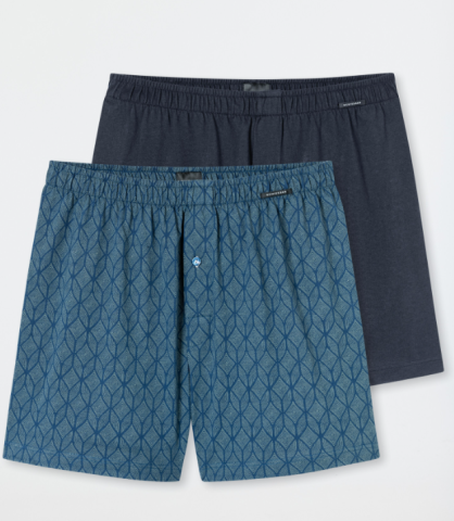 Schiesser, losse boxer, duopack, blauw